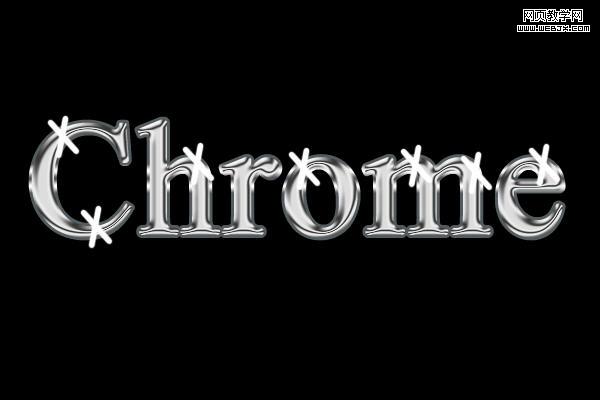 photoshop快速制作3d鉻文字特效-webjx.com