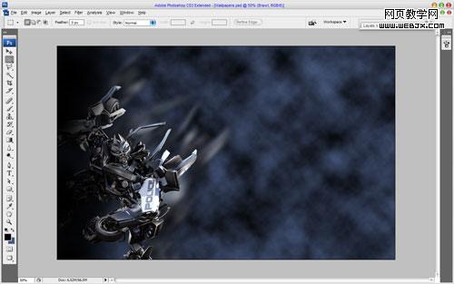 photoshop合成:獨特的變形金剛海報_網頁設計07