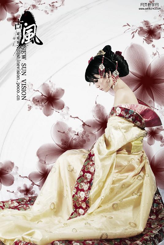 古風 美女與水墨畫的完美融合