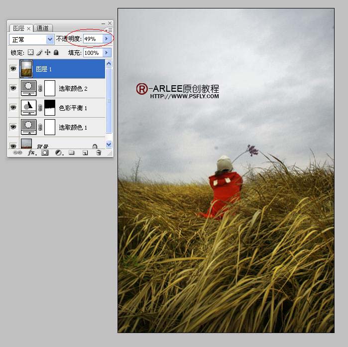 photoshop調色教程:風景照片中草的顏色_webjx.com