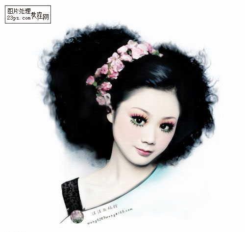 photoshop教程:為mm制作美麗動人的藝術照