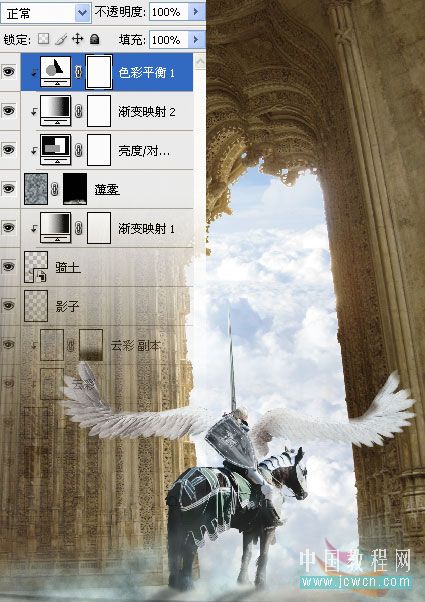 photoshop圖片合成教程:天使圣靈騎士出征