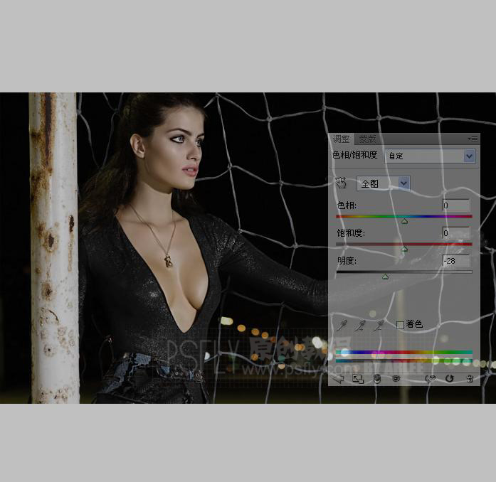 photoshop教程:制作暗調質感時尚美女