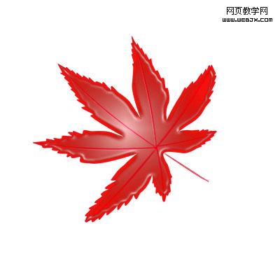 photoshop打造晶瑩美麗的紅色楓葉
