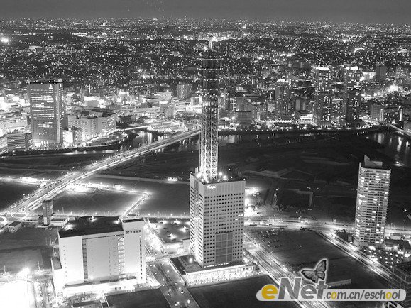 photoshop教程:制作閃亮燈光的城市夜景_webjx.com