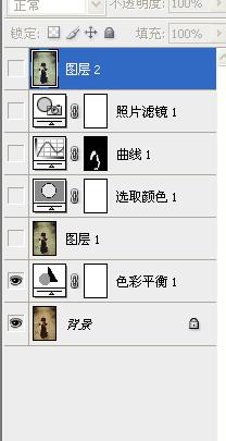 photoshop調色之調制好看的灰綠色美女