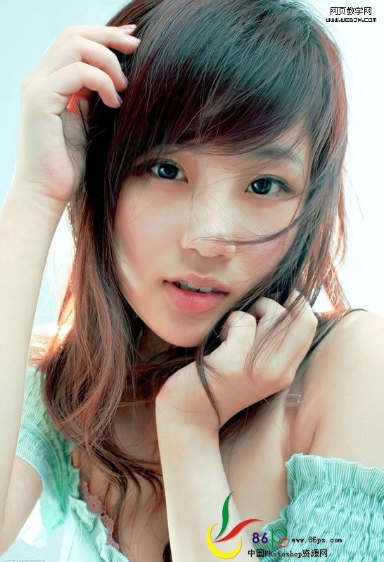 photoshop調色教程:偏紅色性感美女照片_網頁設計