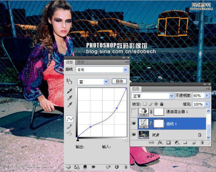 photoshop調色教程：調出燈光下的冷色調