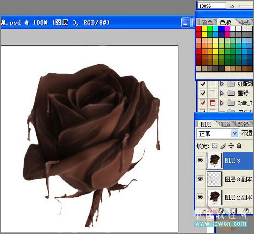 photoshop教程：制作誘人的巧克力玫瑰