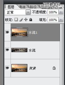 模糊濾鏡打造出河流照片的水流效果