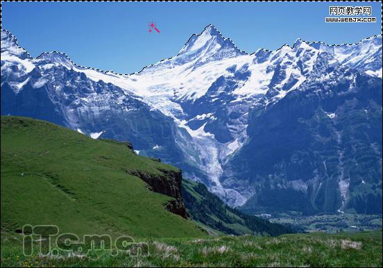 photoshop照片合成教程:夢幻雪山-網頁設計