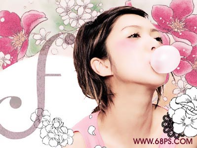 photoshop教程:制作古典花紋懷舊效果
