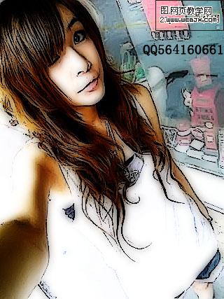photoshop妙用濾鏡打造人物的淡彩插畫效果