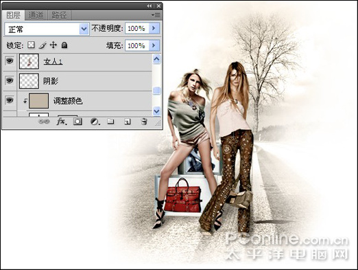 photoshop cs4打造時尚女性主題作品