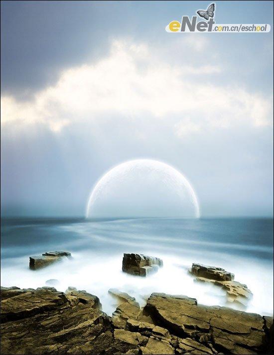 photoshop照片合成：夢幻海岸之光(4)