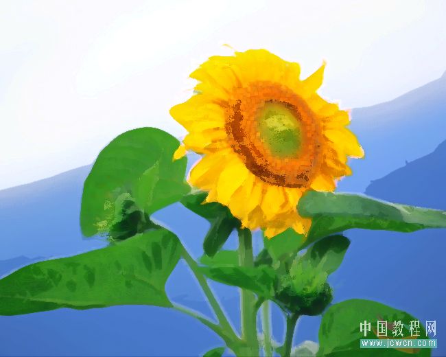 photoshop教程：做花卉水彩畫