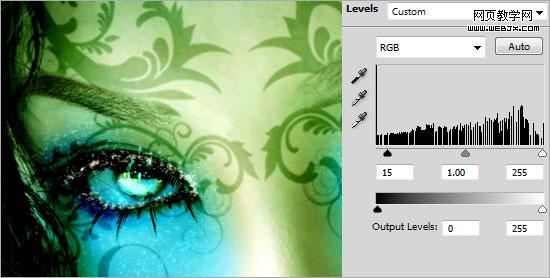 photoshop打造美女眼部花紋紋理特效_網頁設計