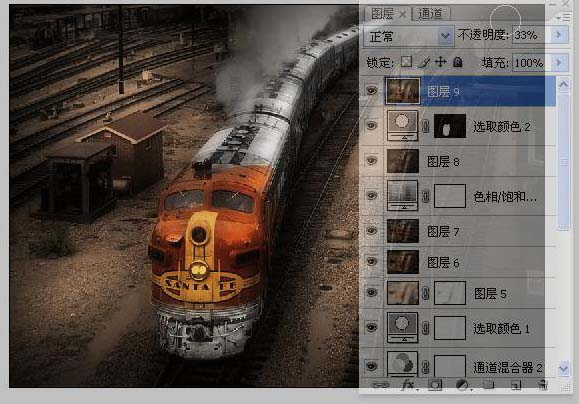 photoshop調色教程:調出照片經典暗光金色調效果-網頁設計