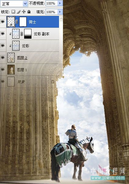 photoshop圖片合成教程:天使圣靈騎士出征