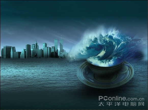 photoshop照片合成:驚濤駭浪在哪會有？