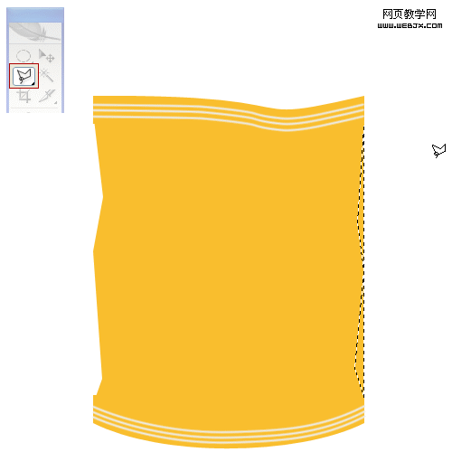 photoshop繪制撕開口的樂事美味薯片塑料包裝_網頁設計