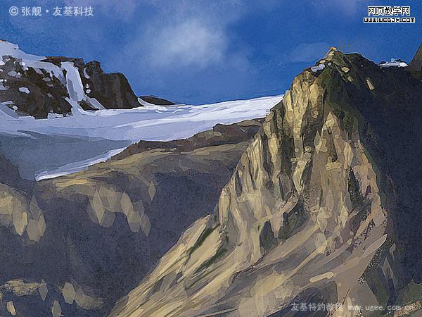 ps+友基繪影ⅱpf8080繪制山水風景圖片_網頁設計