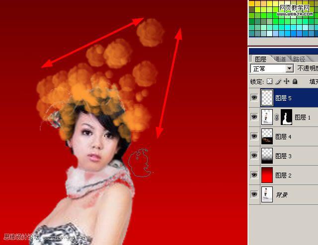 ps照片合成教程:魅彩風華美女圖片_網頁設計