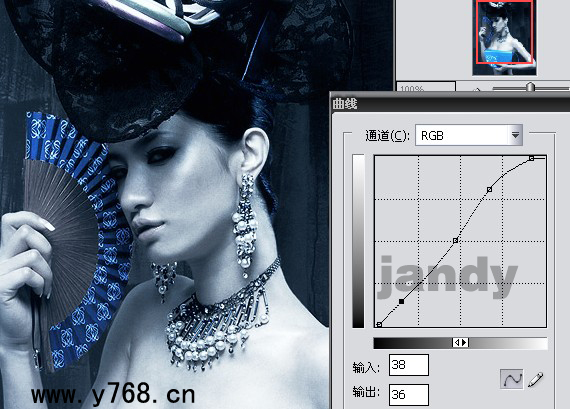 photoshop調色教程:冷艷張揚靚麗女人_webjx.com