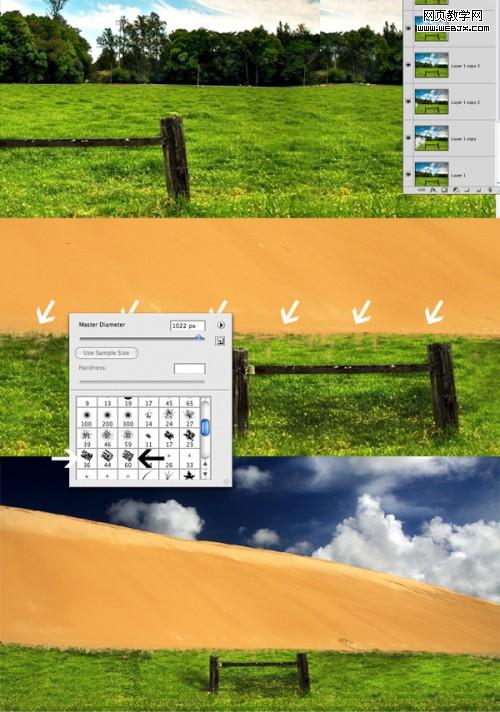 photoshop照片合成教程：暗調插畫效果_網頁設計