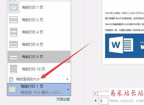 word2016縮放打印的設置方法