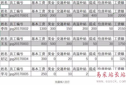 excel快速制作工資條的設置方法