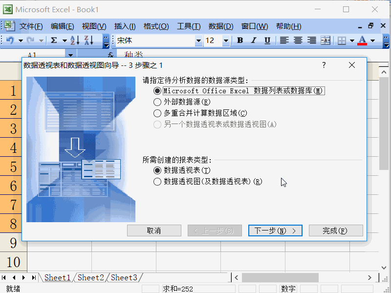 excel2003數據透視表使用方法介紹