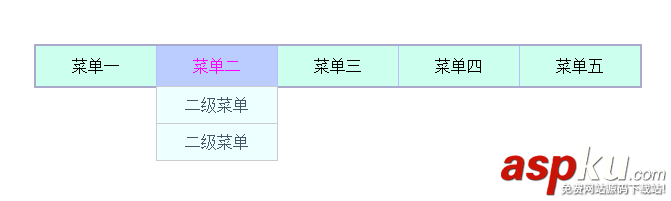HTML,CSS,鼠標劃過菜單欄