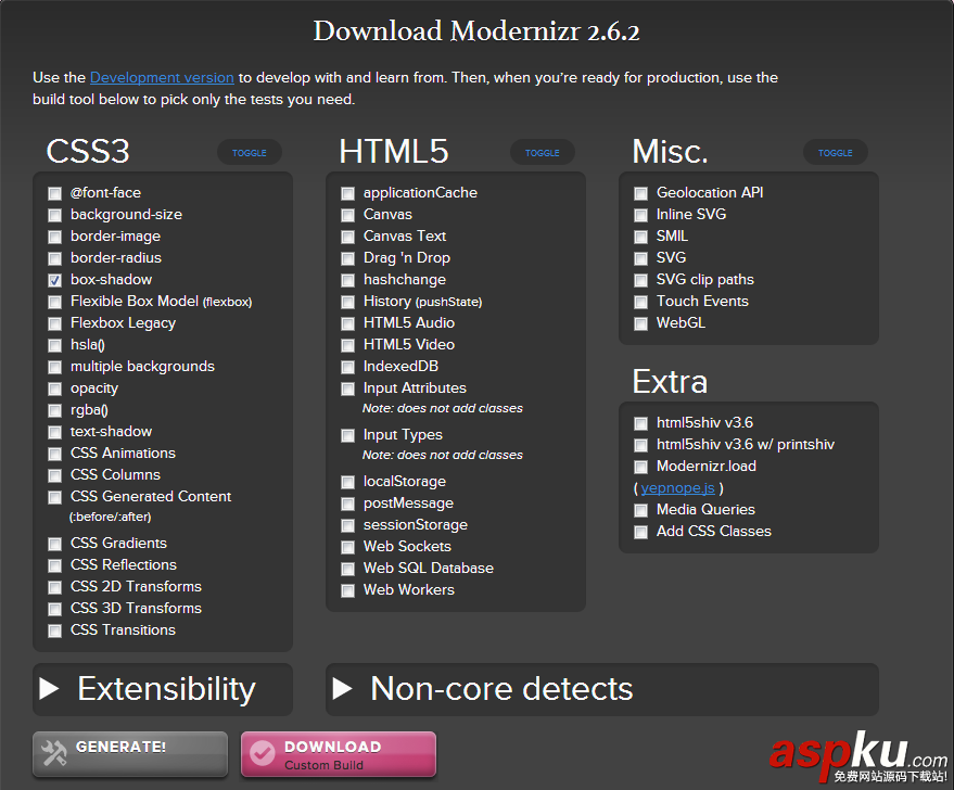 Modernizr：HTML5和CSS3的開發利器