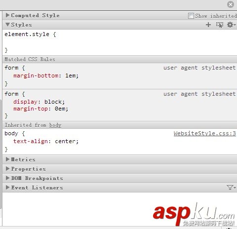瀏覽器默認樣式,User,Agent,Stylesheet