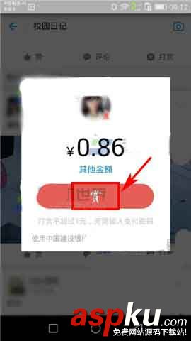 支付寶,校園日記,打賞