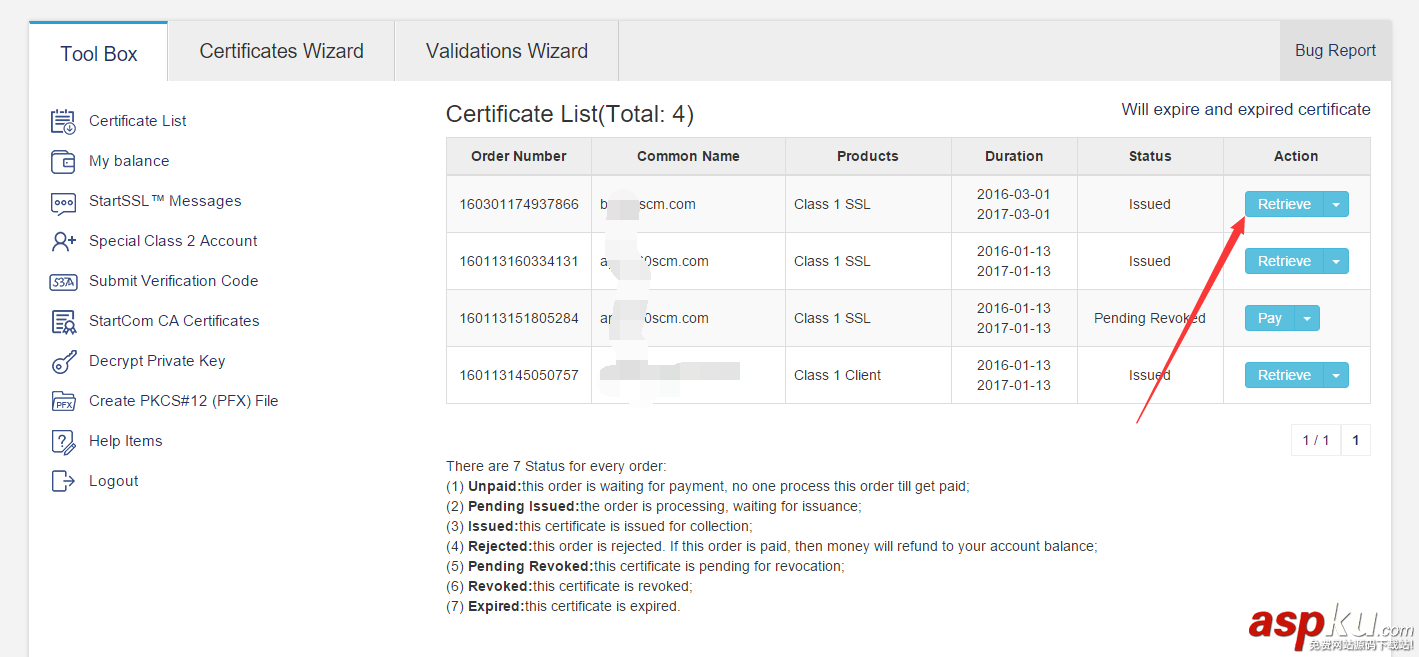 startssl,SSL證書