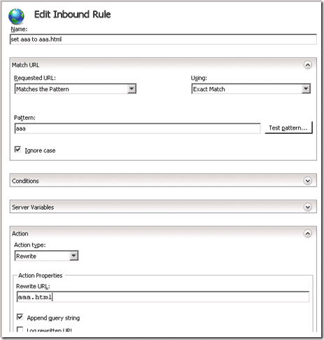 IIS7.5,URLRewrite,網頁跳轉