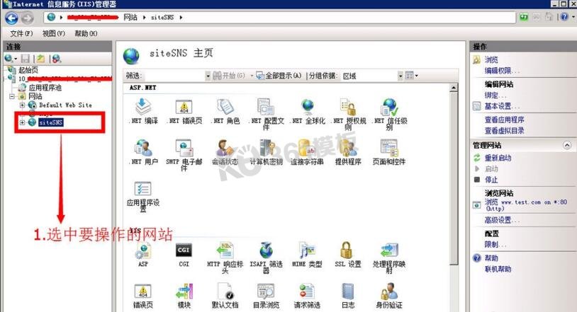 選中網站