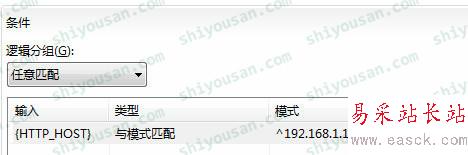 條件模式設置