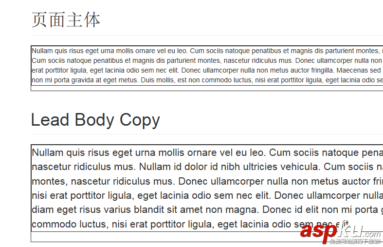 Bootstrap3.0學習筆記之頁面布局