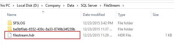 SQL Server FileStream詳解