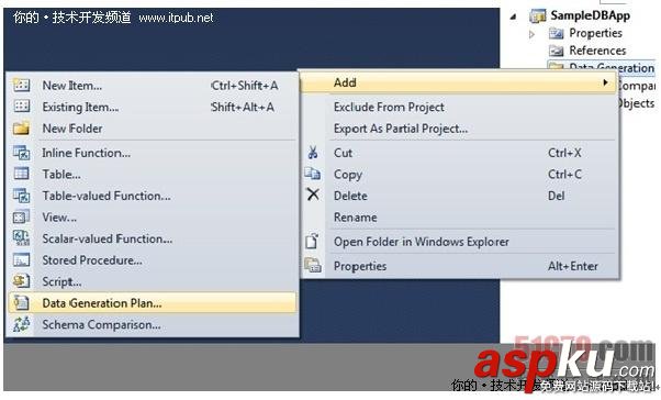 如何使用Visual Studio 2010在數據庫中生成隨機測試數據