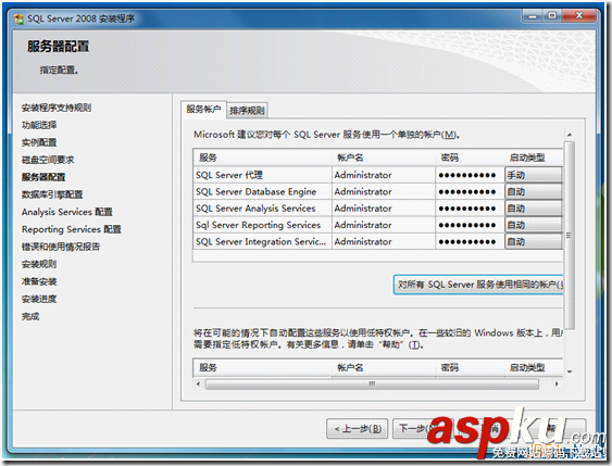 Windows7下Microsoft SQL Server 2008安裝圖解和注意事項