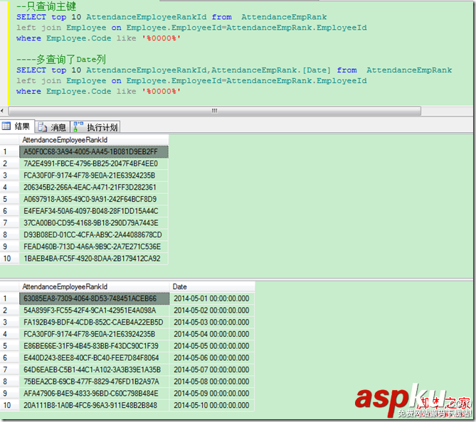 在sql中不指定Order by排序是按照主鍵嗎