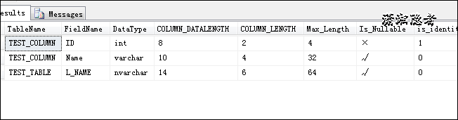 SQLServer,表名,列名,空格,代碼