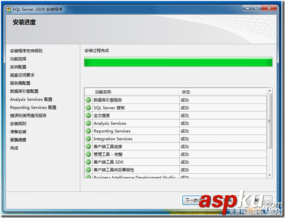 Windows7下Microsoft SQL Server 2008安裝圖解和注意事項