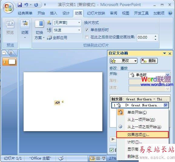 效果選項