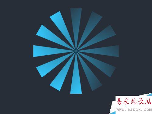 如何在ppt中快速繪制出放射型背景效果