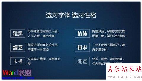 選對字體選對性格